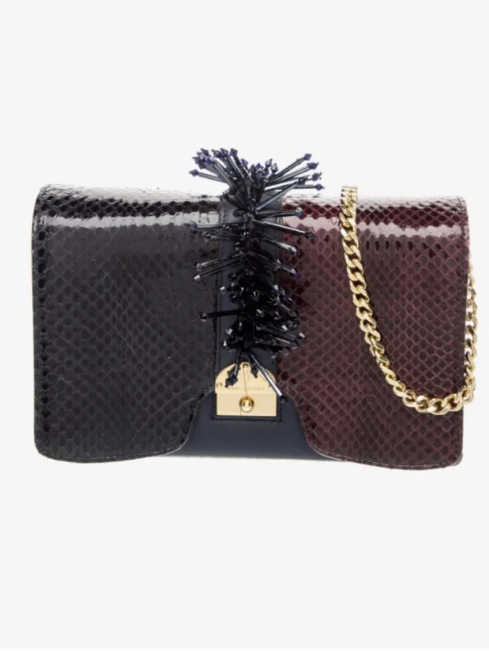 Marc Jacobs Collection RARE Genuine Python Cliky Embellished Evening Bag